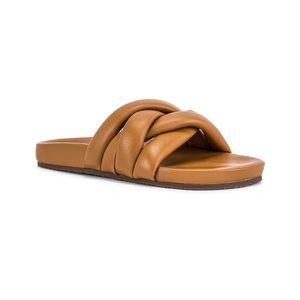 Seychelles Low Key Glow Up Slides - Tan Leather - Size 7